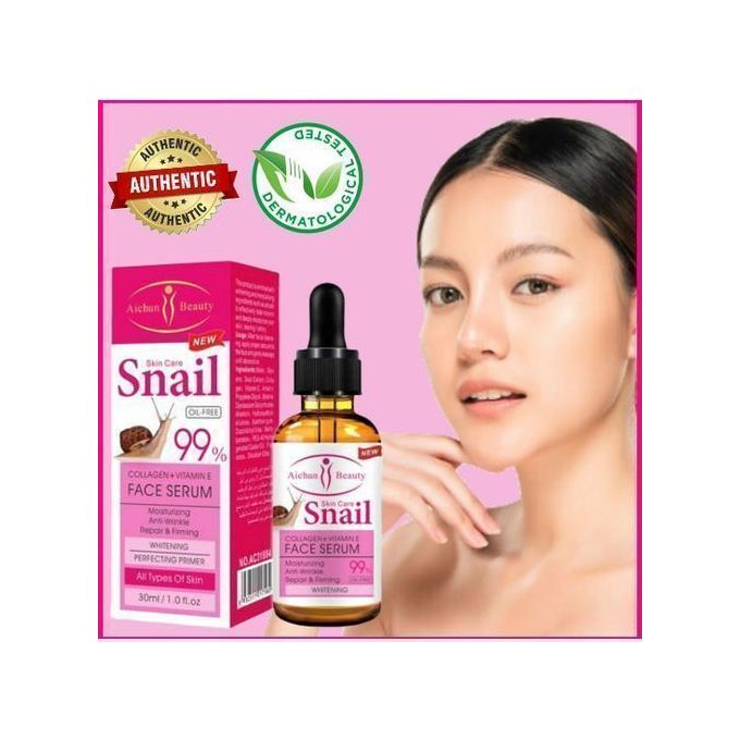 Sérum Escargot Collagène & Vitamine E – Éclat & Anti-imperfections